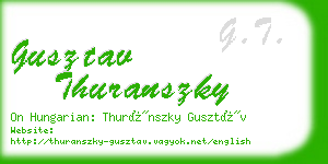 gusztav thuranszky business card